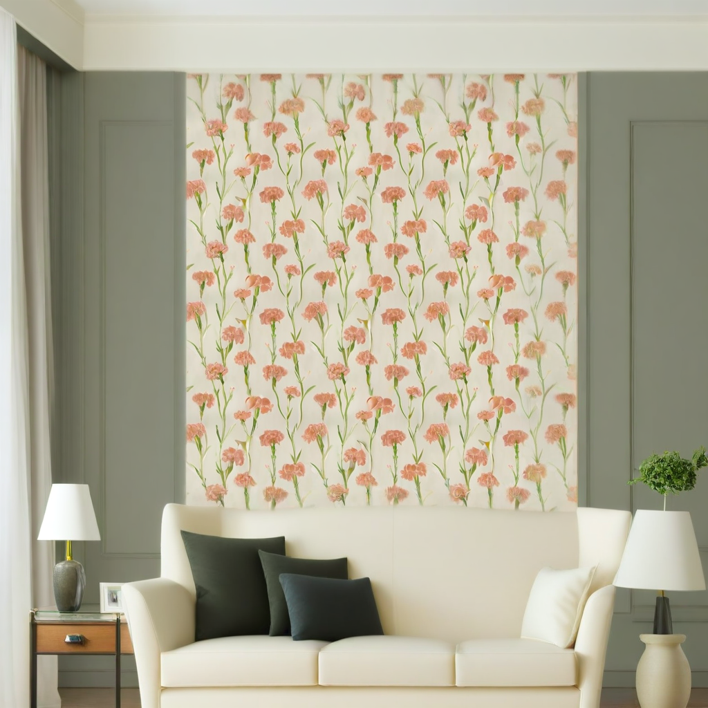 Room Setting - Clavelitos Neutral Wallcovering