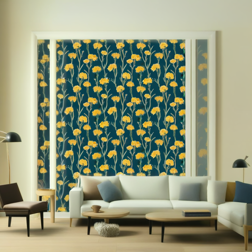 Room Setting - Clavelitos Mazarine Wallcovering