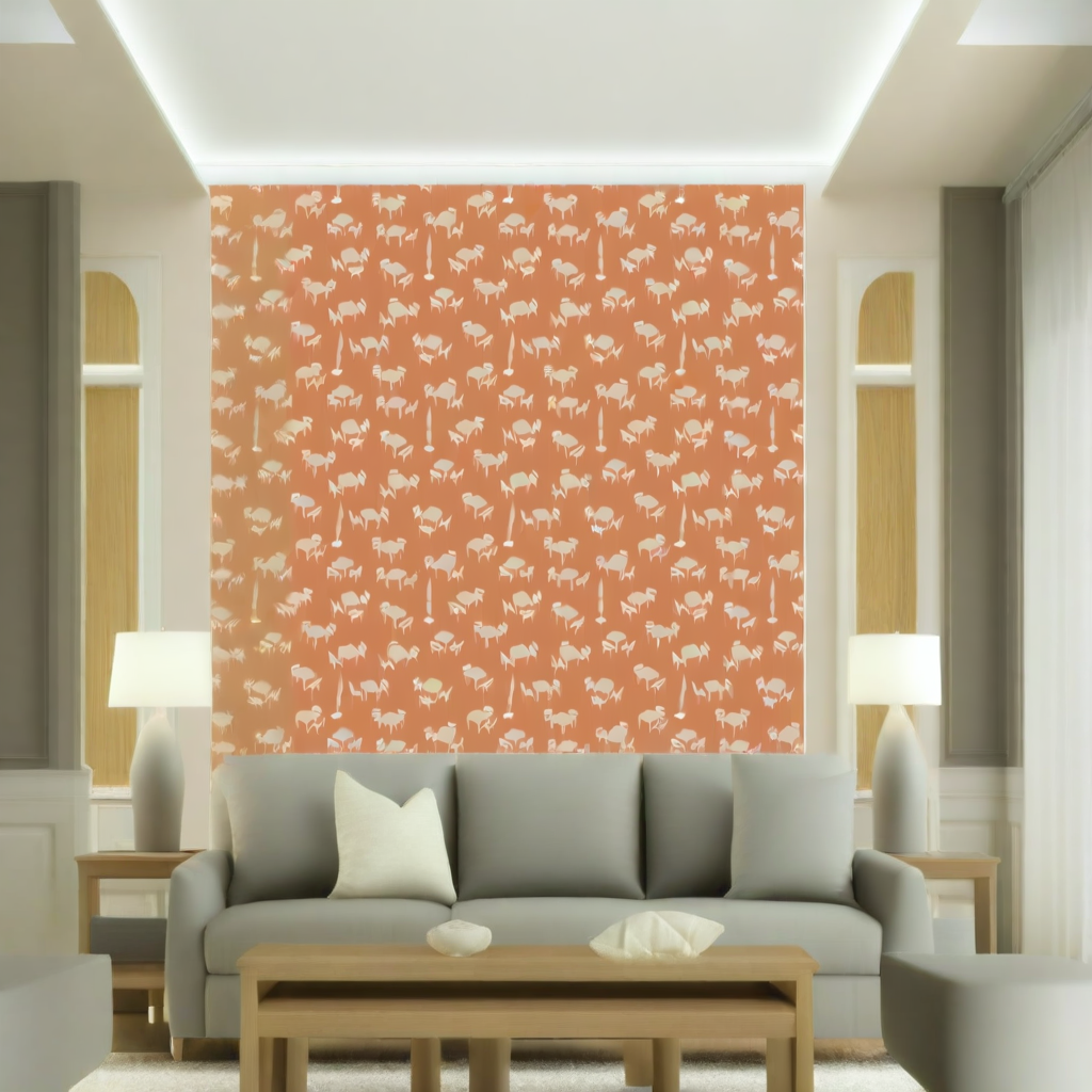 Room Setting - Terraceo Red Wallcovering