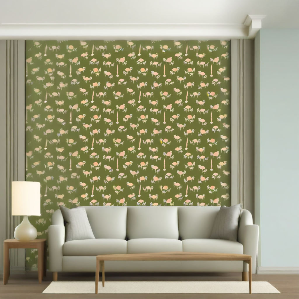Room Setting - Terraceo Green Wallcovering