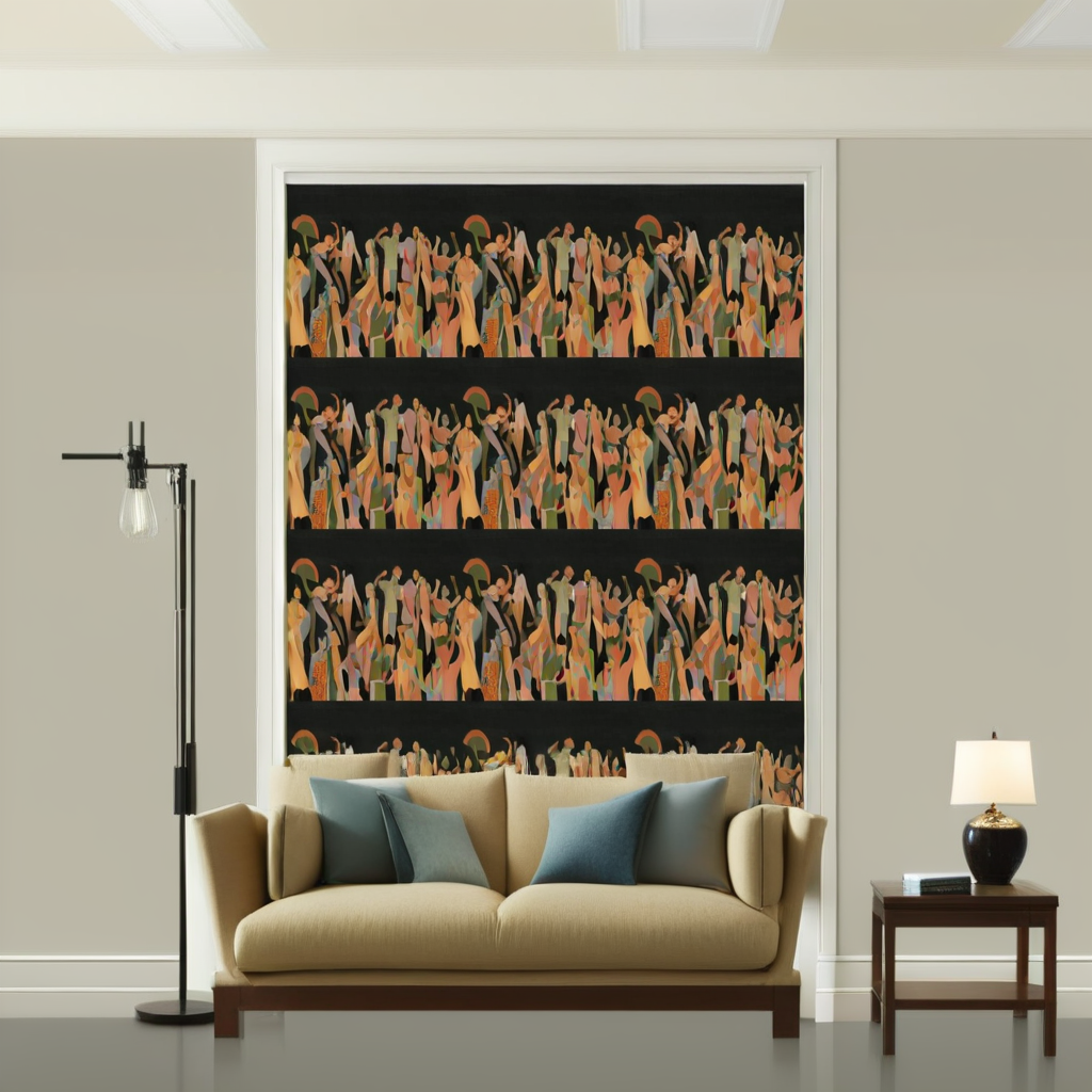 Room Setting - Verbena Black Wallcovering