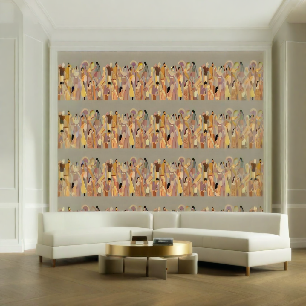 Room Setting - Verbena Grey Wallcovering