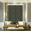 Room Setting - Linear Footprints Black Wallcovering