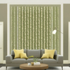 Room Setting - Linear Footprints Green Wallcovering