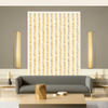 Room Setting - Linear Footprints Ocher Wallcovering