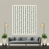Room Setting - Linear Footprints Blue Wallcovering
