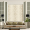 Room Setting - Linear Footprints Beige Wallcovering