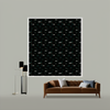 Room Setting - Prehistoric Creatures Black Wallcovering