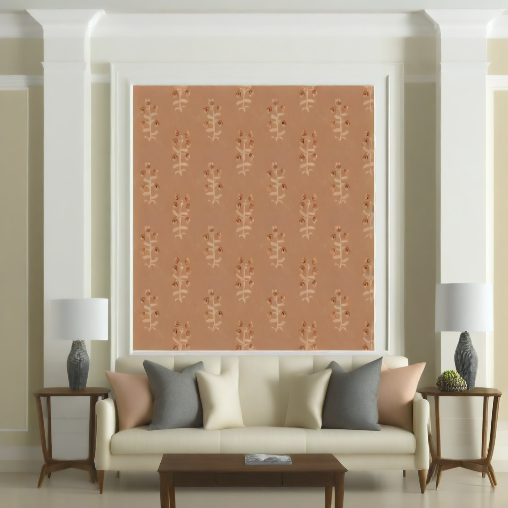 Room Setting - Pacific Blooming Red Wallcovering