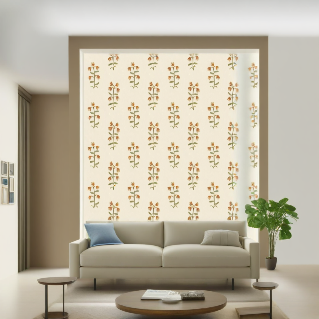 Room Setting - Pacific Blooming Beige Wallcovering