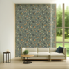 Room Setting - Tribal Tongue Blue Wallcovering