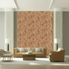 Room Setting - Tribal Tongue Red Wallcovering