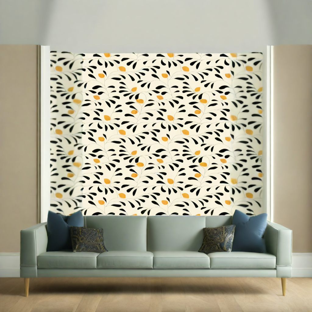 Room Setting - Fresh Lemons Beige Wallcovering