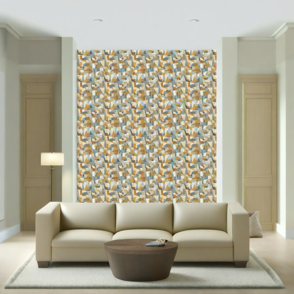 Room Setting - Tahití Expression Blue Wallcovering