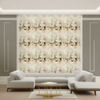 Room Setting - Centrepiece Composition Purple Wallcovering