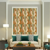 Room Setting - Abstract Mex Orange Wallcovering