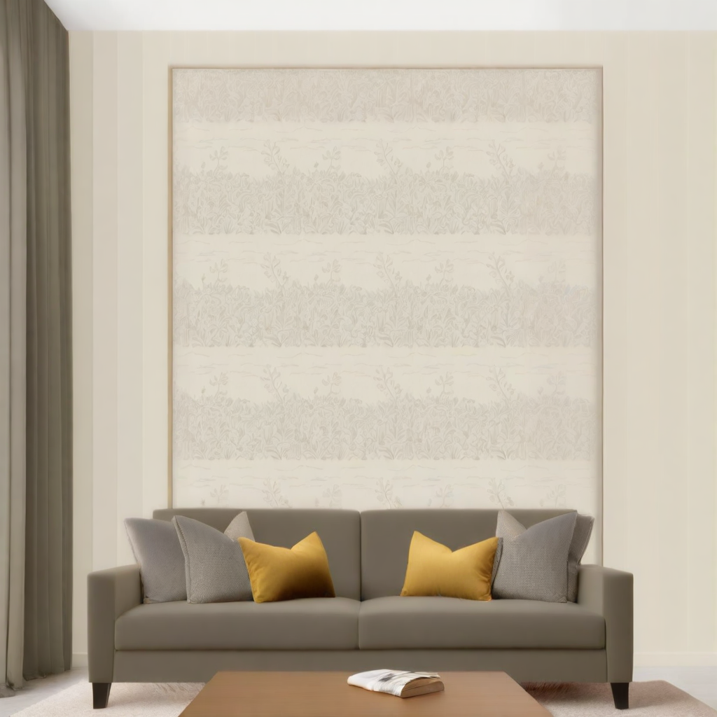 Room Setting - Floral Cave Grey Wallcovering