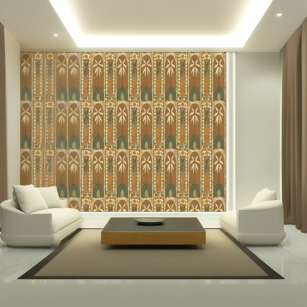 Room Setting - Jungle Arches Toasted Wallcovering