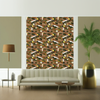Room Setting - Hidden Fruits Red Wallcovering