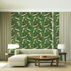 Room Setting - Hidden Fruits Green Wallcovering
