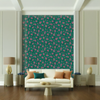 Room Setting - Map Xylography Fuchsia Wallcovering