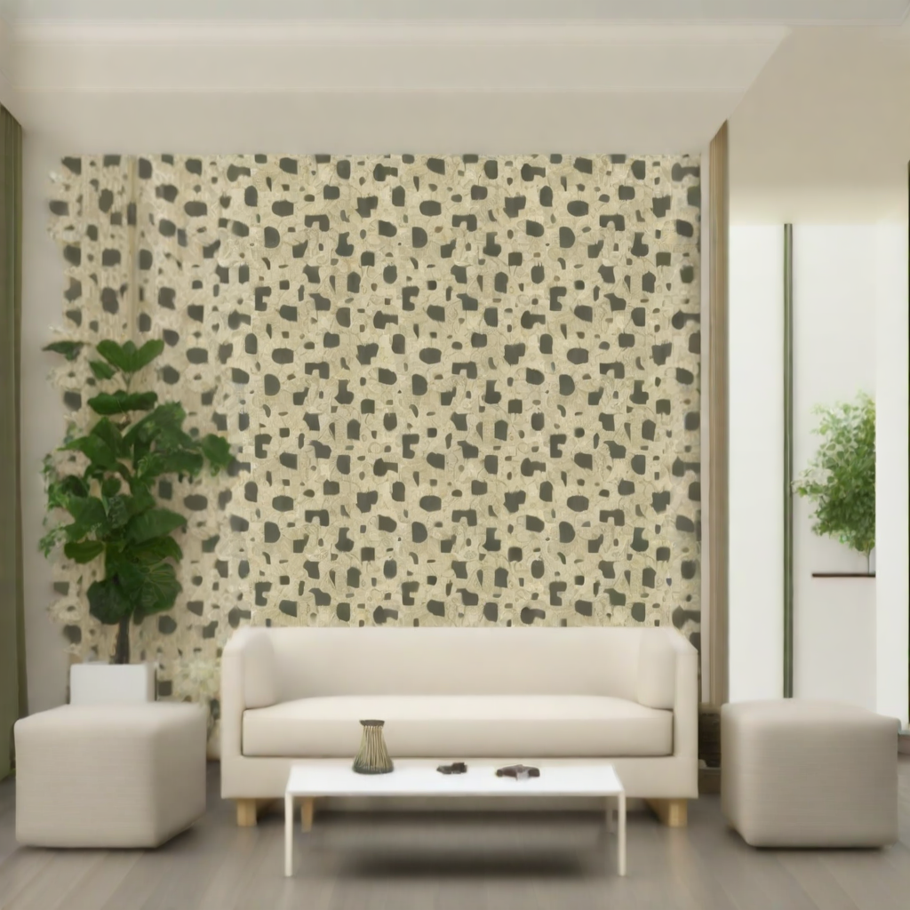 Room Setting - Map Xylography Grey Wallcovering