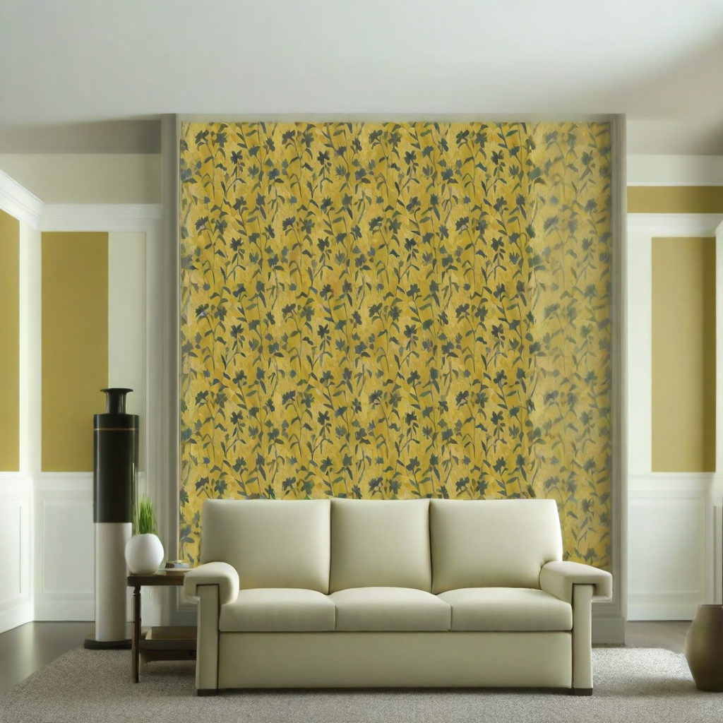 Room Setting - Blooming Damask Grey Wallcovering