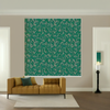 Room Setting - Moire Screen Green Wallcovering