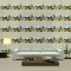 Room Setting - Landscape Collage Grey Wallcovering