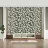 Room Setting - Toile Strokes Green Wallcovering