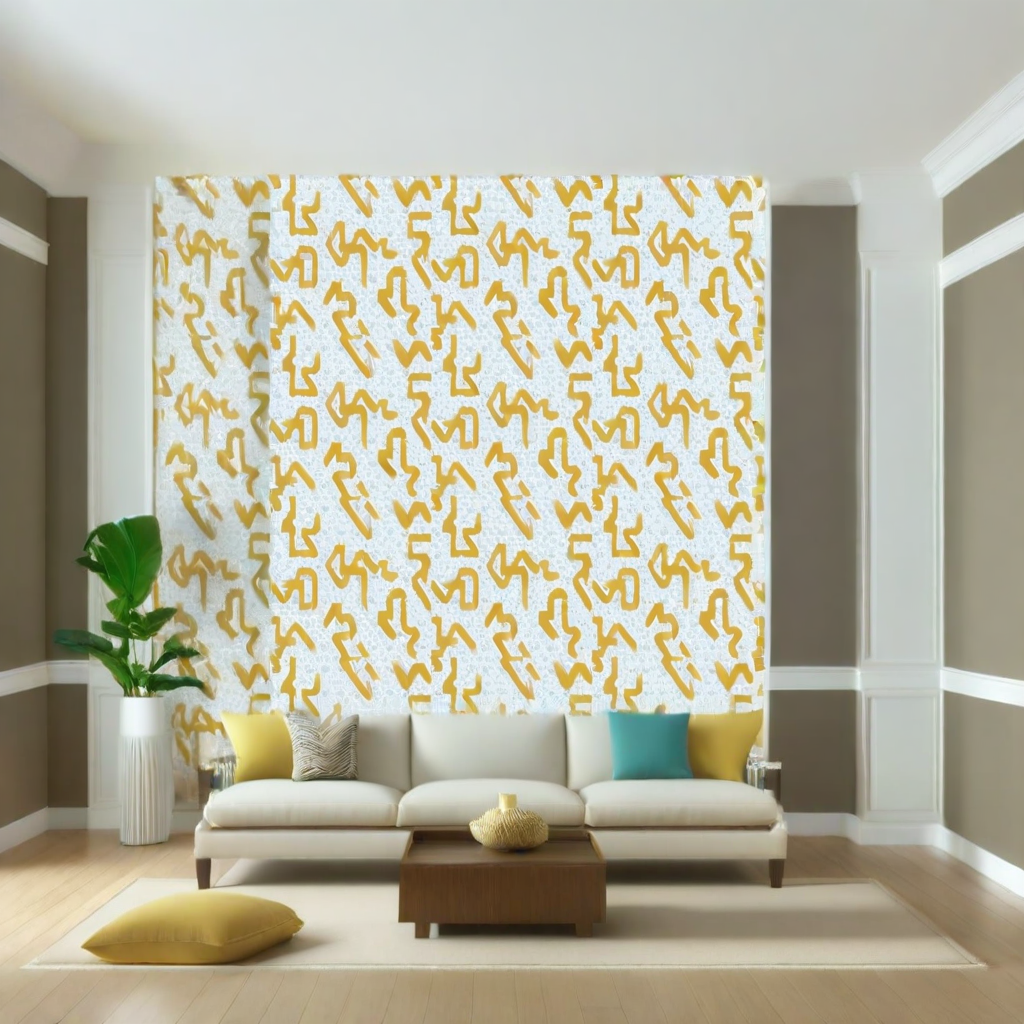 Room Setting - Toile Strokes Blue Wallcovering
