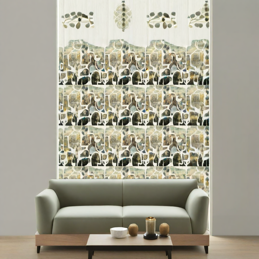 Room Setting - Prehistoric Flowers White Wallcovering