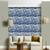 Room Setting - Prehistoric Flowers Blue Wallcovering
