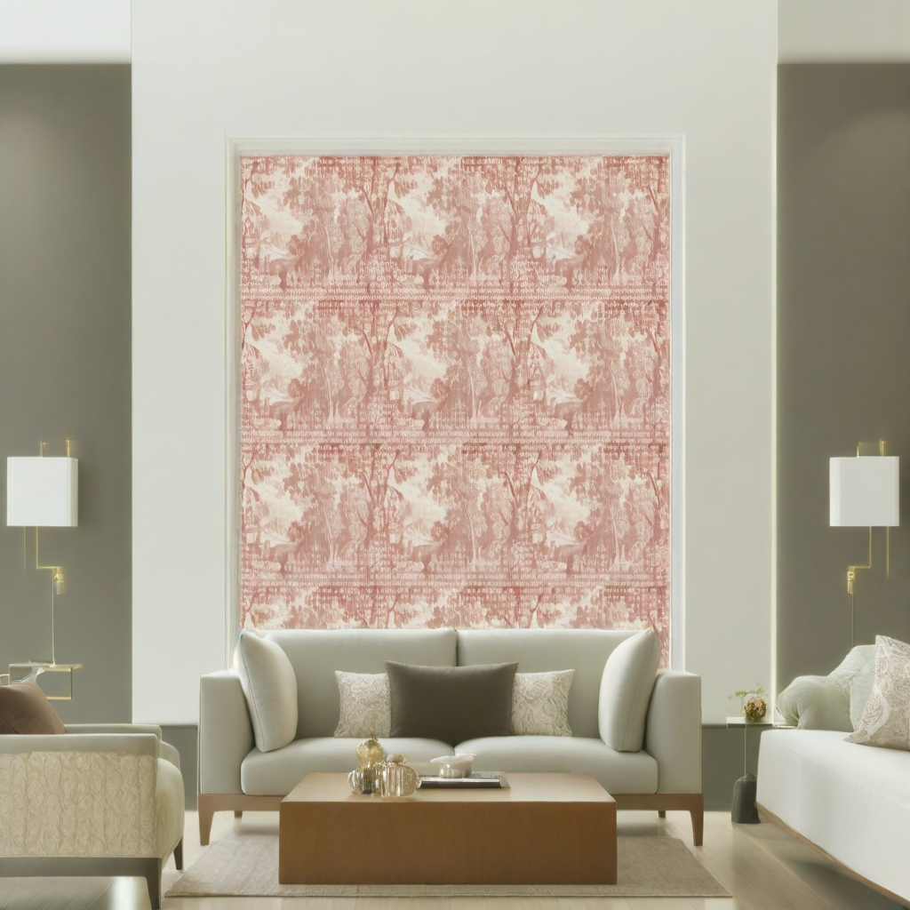 Room Setting - Patch Landscape Red Wallcovering