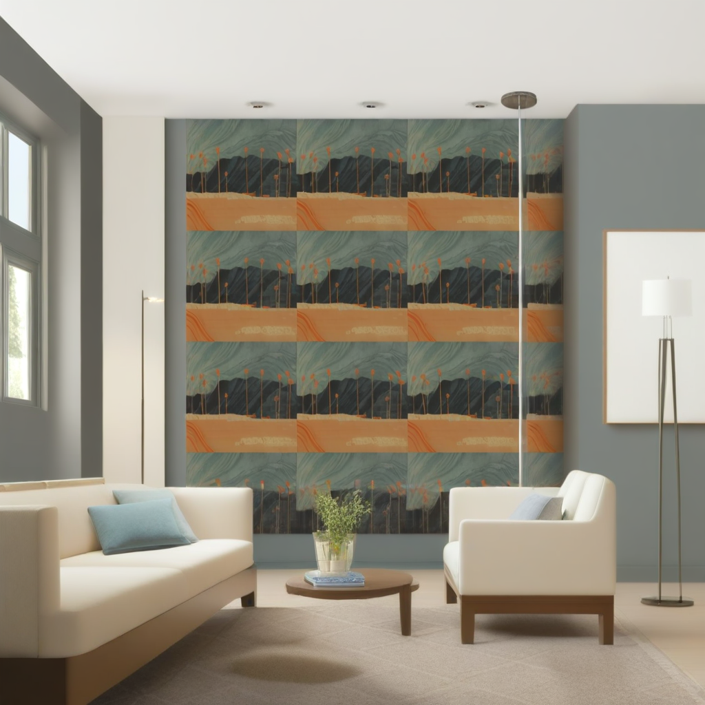 Room Setting - Palms view M4903-3 Wallcovering