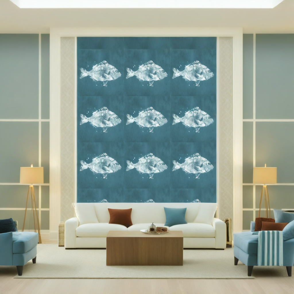 Room Setting - Poissons M2501-2 Wallcovering