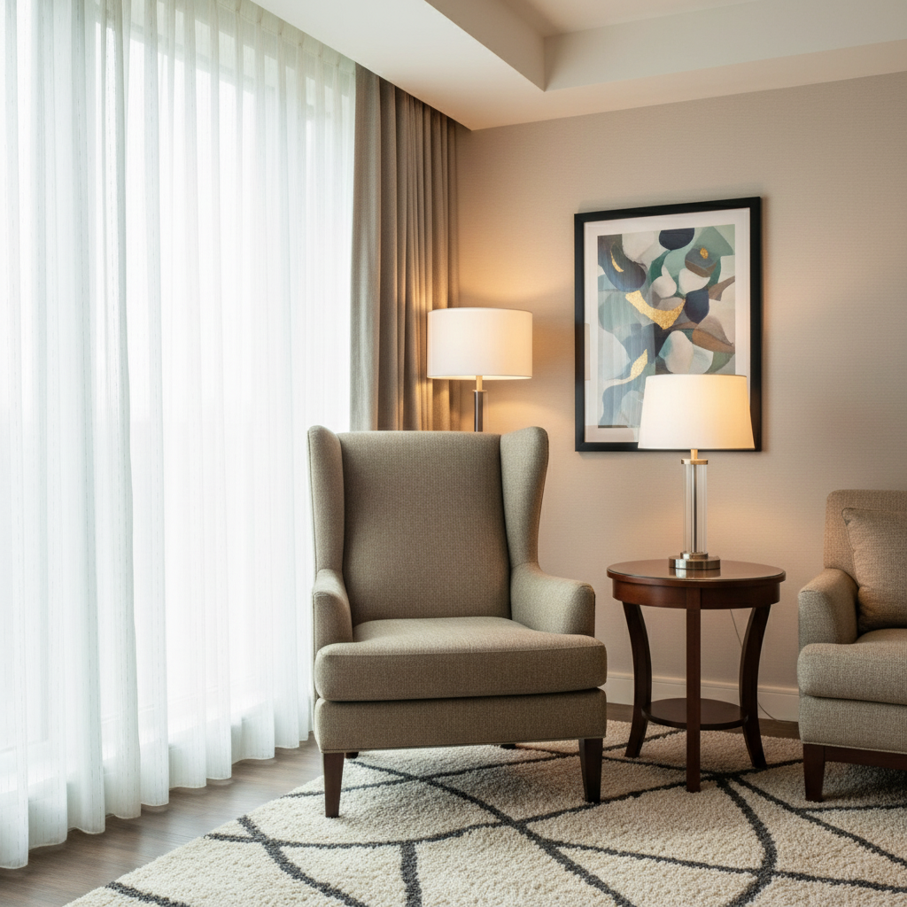 Fine Woven Texture Muted Taupe Upholstered Chair | Architectural Fabrics