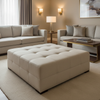 Punch Bowl - Linen Upholstered Ottoman | Architectural Fabrics