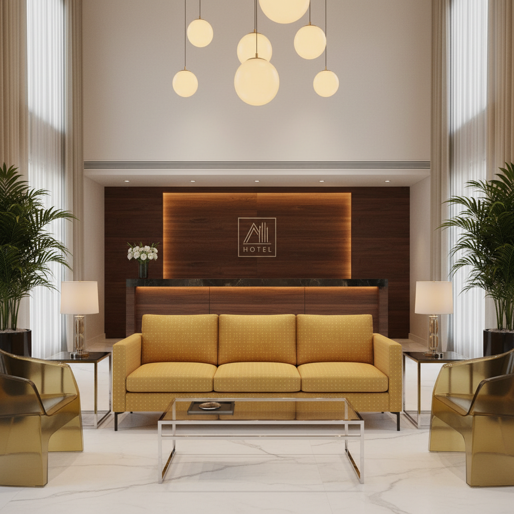 Analog - Goldenrod Etched Polyurethane Upholstered Sofa | Architectural Fabrics