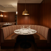 Sandy Point Stripe - Zest Upholstered Banquette | Architectural Fabrics