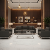 Fine Pebble Grain Deep Charcoal Upholstered Sofa | Architectural Fabrics