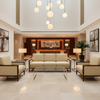 Smooth Pebble Grain Pale Sand Upholstered Sofa | Architectural Fabrics