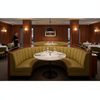 Smooth Pebble Grain Olive Gold Upholstered Banquette | Architectural Fabrics