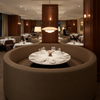Triangle Reef - Mocha Upholstered Banquette | Architectural Fabrics
