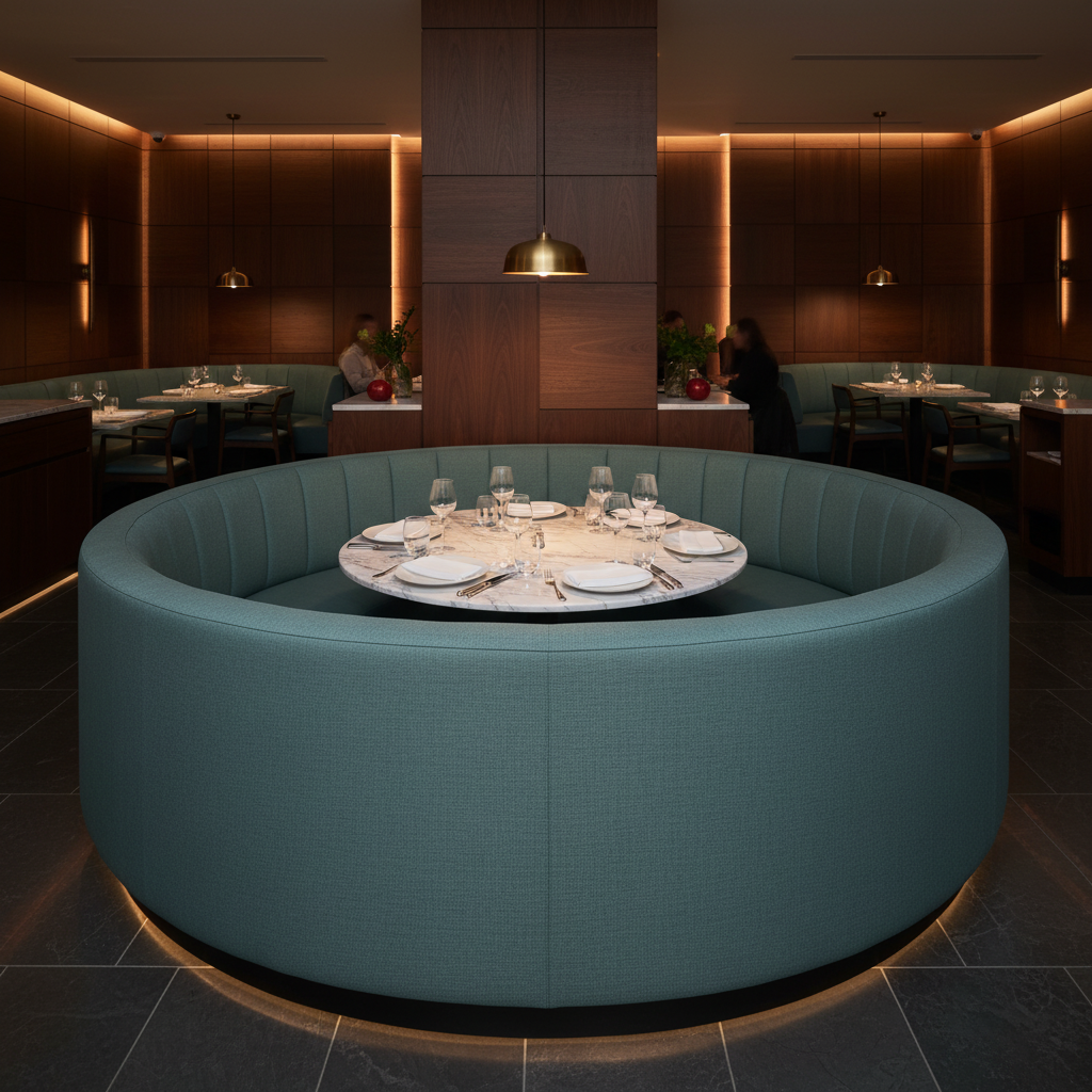 Peter Island - Aqua Upholstered Banquette | Architectural Fabrics