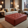 Vintage Harbor - Lipstick Upholstered Ottoman | Architectural Fabrics
