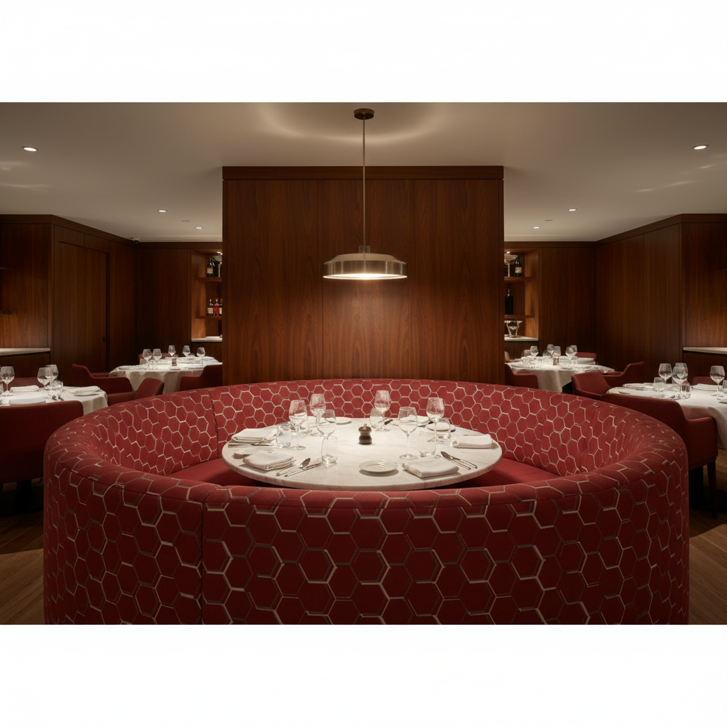 Pelican Cay - Scarlet Upholstered Banquette | Architectural Fabrics