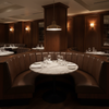 Embossed Reptile Skin Dark Chocolate Upholstered Banquette | Architectural Fabrics