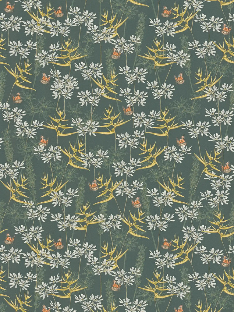 Drawn Into Nature Teal Wallcovering | AS Creation