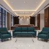 Fine Pebble Grain Teal Depths Upholstered Sofa | Architectural Fabrics